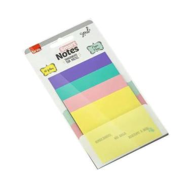Imagem de Bloco Adesivo Transparente Tom Pastel 75x75mm - BRW