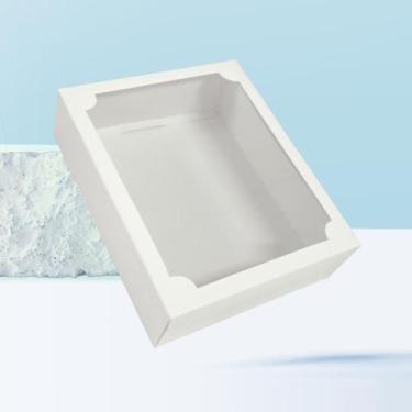 Imagem de 10 Caixas Presente Grande Branca com Visor - Embalagens Conceito