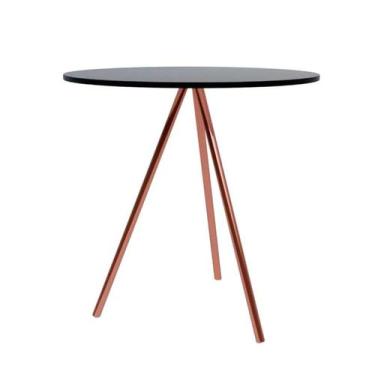 Imagem de Mesa Lateral Redonda Gabriela Cobre e Preta - New Green