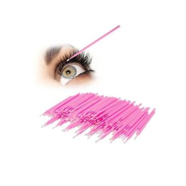 Imagem de Microbrush Cotonete Alongamento Fio A Fio Cílios kit 100 unidades Idea