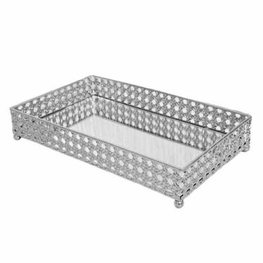 Imagem de Bandeja Espelhada Linha Luxo Premium Perfume Lavabo Banheiro Decoração