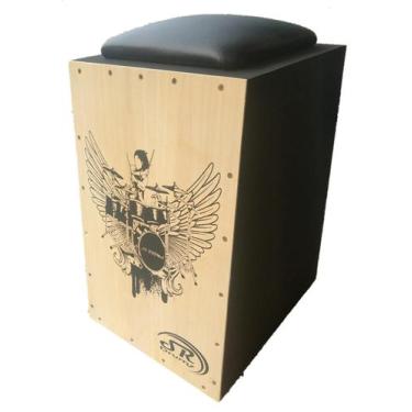 Imagem de Cajon Profissional Inclinado Acústico SR Drums, ANJO BATERA