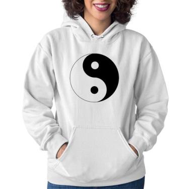 Imagem de Moletom Feminino Yin-Yang - Foca na Moda, Branco, GG