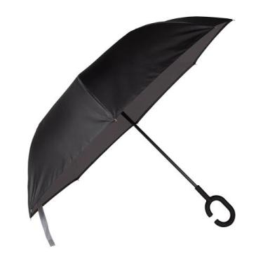 Imagem de Guarda Chuva Invertido Preto e Cinza Mor 3781