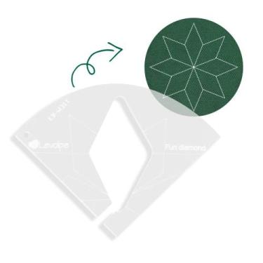 Imagem de Régua Para Quilting Diamante Patchwork Costura Criativa - Levolpe