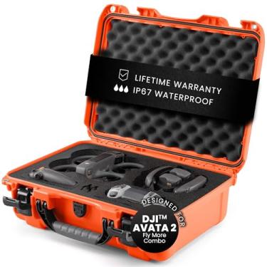 Imagem de NANUK Combo 925 DJI™ Avata 2 Fly More - Capa rígida à prova d'água com inserção de espuma de drone, à prova de esmagamento, estojo de viagem portátil, feito na América do Norte - Laranja (47,5 cm x