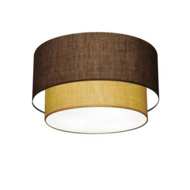 Imagem de Plafon Duplo Cilíndrico Vivare Md-3045 Cúpula em Tecido 40x35cm - Bivo