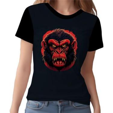 Imagem de Camisa Camiseta Babuino Macaco Gorila Face Animais Selva 2 - Enjoy Sho