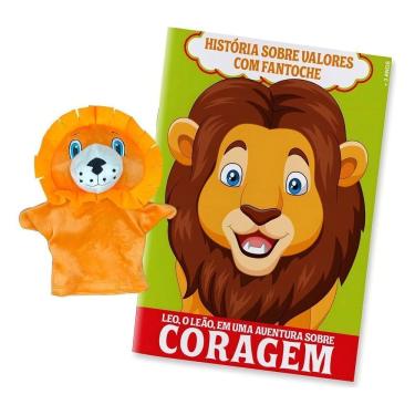 Imagem de História Sobre Valores Com Fantoche - Leo, o Leão, Em Uma Aventura Sobre Coragem