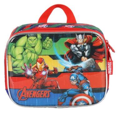 Imagem de Lancheira Vingadores Térmica Luxcel Infantil Merendeira Azul