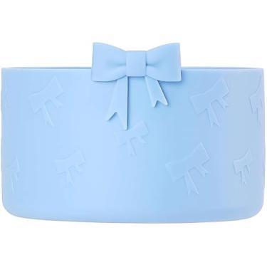 Imagem de Bota de silicone Bow para Stanley Cup, capa de manga inferior antiderrapante para 1,134 g e acessórios de copo de 850 g, linda manga de bota de silicone com laço 3D para protetor inferior de copo,