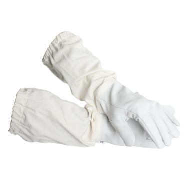 Imagem de FOREST BEEKEEPING SUPPLY - Luva de apicultor de couro de cabra com manga longa de lona e punho elástico