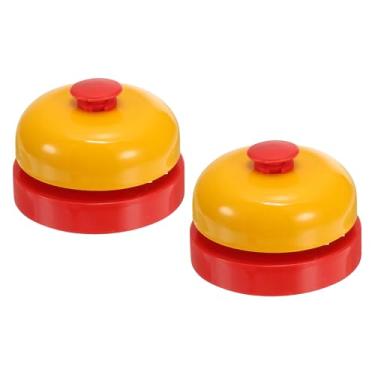 Imagem de PATIKIL Campainha de chamada de mesa de 6,3 cm de diâmetro, 2 peças de sino frontal de mesa de jantar para serviço com estrutura de metal antiferrugem para áreas de recepção de hotel, restaurante,