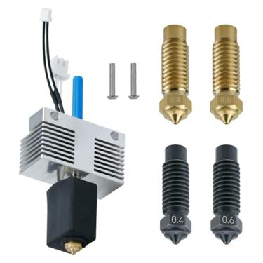 Imagem de Xirbbo Hotend Para Elegoo Neptune 4 Plus/Neptune 4 Max Cabeça De Impressão Extrusora Hot End Kit Aquecedor Bloco Cartucho De Aquecimento Termistor Com Extra 2Pc Dureza Bico 2Pc Latão Bico 1Pc Silicone
