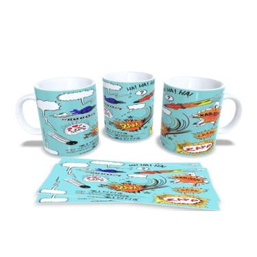 Imagem de Caneca de Porcelana Branca Personalizada Coleção Luta de Quadrinhos (Mod.10)