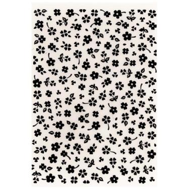 Imagem de TIAMECH Modelo de pastas de plástico com fundo de trevo de ameixa para fazer cartões, scrapbooking ou artesanato em papel