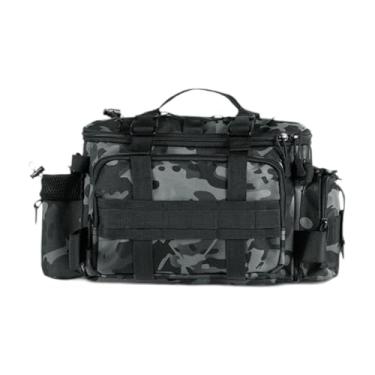 Imagem de Deevoka Bolsa de equipamento de pesca, pochete de pesca, resistente à água, ferramenta de pesca, carretel de pesca, isca, bolsa para caminhadas ao ar livre, Style a