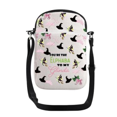 Imagem de JYTAPP Bolsa tiracolo Elphaba Friendship You're The Elphaba To My Glinda Gifts Bag Witch Musical Fans Gifts, Bege, Small