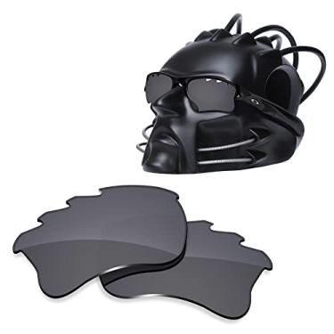 Imagem de Lentes polarizadas ToughAsNails de substituição para óculos de sol Oakley Flak Jacket XLJ - mais opções, Shield Black, One Size