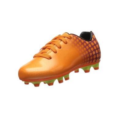 Imagem de Vizari Chuteiras de futebol juvenil para meninos e meninas | Sapatos de futebol para atividades ao ar livre para crianças pequenas, pequenas/grandes - azul/preto, Laranja/roxo, 11 Little Kid