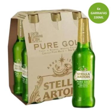 Imagem de Cerveja Stella Artois Pure Gold sem Glúten Puro Malte 6 Unidades Garra