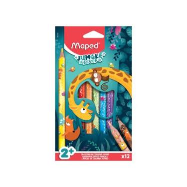 Imagem de Lápis De Cor Jungle Fever Jumbo 12 Cores Maped