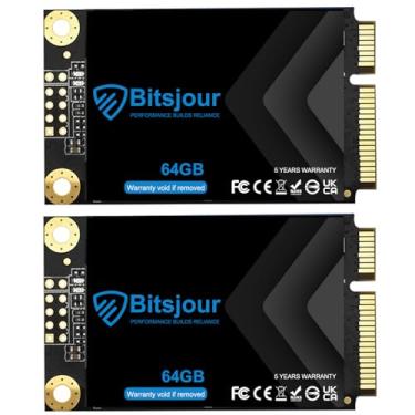 Imagem de Bitsjour Pacote com 2 unidades de 64 GB mSATA SSD SATA III 6Gb/s Unidade de Estado Sólido Interna de Lado Único 3D TLC NAND, para Ultrabook Desktop PC Laptop