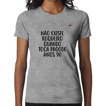 Imagem de Baby Look Não existe roqueiro quando toca pagode anos 90 - Foca na Mod