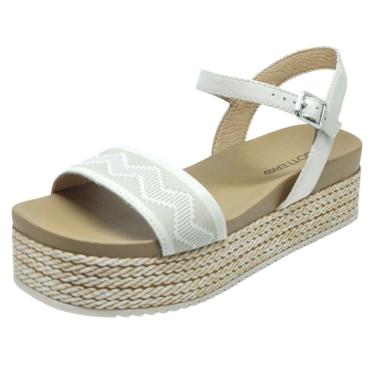 Imagem de Sandália Feminina Flatform Couro Moderna Conforto Bottero