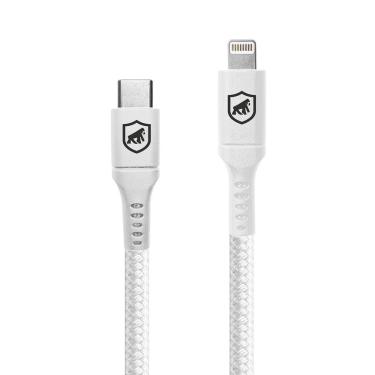 Imagem de Cabo Lightning / Tipo C - Survivor - Branco - 1,5M  no Atacado - Caixa Fechada 10 Unidades - Gshield