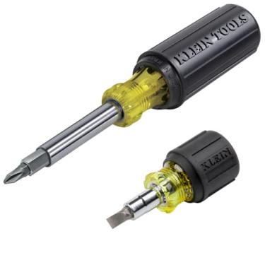Imagem de Klein Tools Conjunto de chaves de fenda 80027, chave de fenda multibit 11 em 1, chave de fenda 6 em 1, Phillips, ranhurado, quadrado, pontas Torx, 2 peças