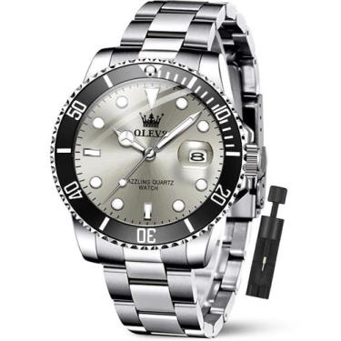 Imagem de Relógio OLEVS Fashion Casual Nice Grey Big Dial para homens
