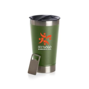 Imagem de KIt Copos Térmico Inox Personalizado com tampa 500ml (01, Verde)