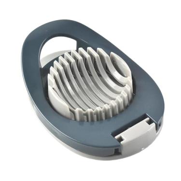 Imagem de WeiLaiKeQi Cortador de Ovo Cortador de Ovo Dicer Ferramenta de Corte de Ovo Doméstico Portátil com Fio de aço Inoxidável Cortador de Morango para Cogumelo Banana, cinza azul, Tamanho real