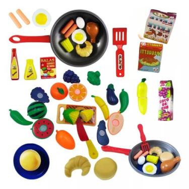 Imagem de Kit Comidinhas Crec Crec Com Frigideira Brinquedo Infantil - Mili Mult