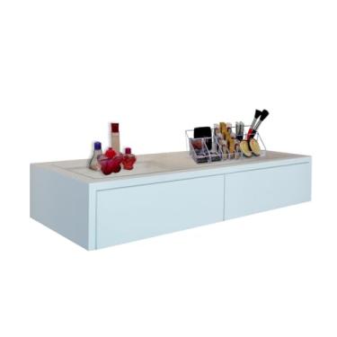 Imagem de Penteadeira Aparador Suspenso para Maquiagem Branco Laca