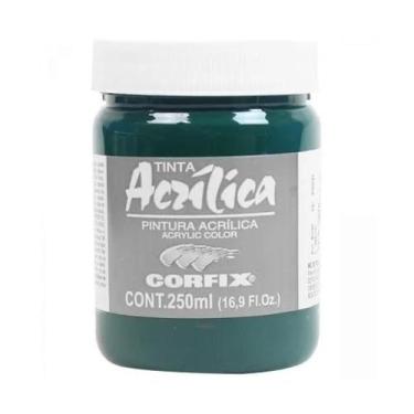 Imagem de Tinta Acrílica 250ml G1 75 Verde Ingles Corfix, 075 - VERDE INGLES