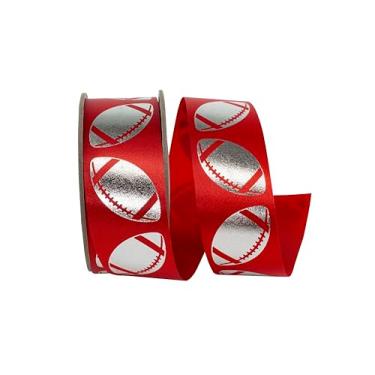 Imagem de Reliant Ribbon Fita térmica de bolas de futebol metálicas para casa, vermelho/prata