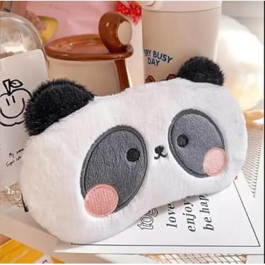 Imagem de Máscara de Dormir de Panda - Tapa Olho Divertido Ursinho Urso fofo Pelúcia Pijama Sono tranquilo em Viagem