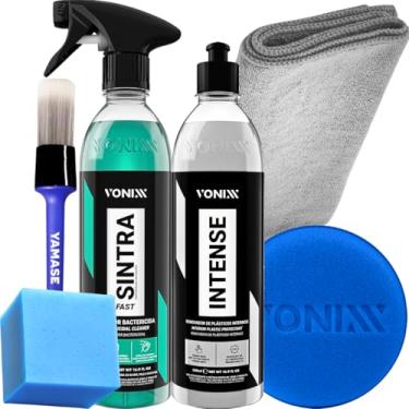 Imagem de Kit Limpeza Interna Vonixx Detalhamento Interno Sintra Fast Limpador Bactericida Intense Revitalizador de Plasticos Vonixx + Acessórios