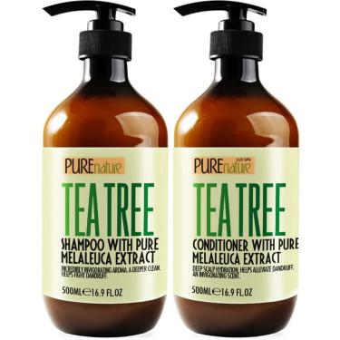 Imagem de Conjunto de shampoo e condicionador pure nature lux spa Tea Tree Oil