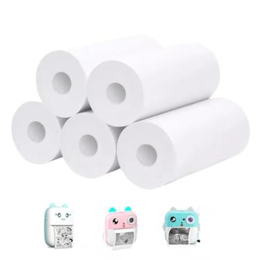 Imagem de Kit 5 Bobinas Térmica Para Mini Impressora Térmica e Máquinas de Cartão 57x30mm 10 Metros de Papel Diametro Rolo 30mm Cor Branca