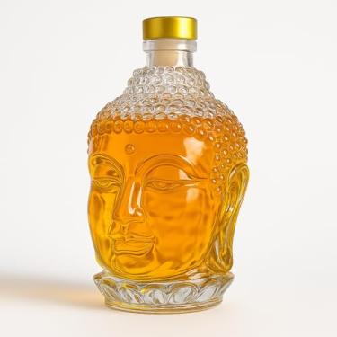 Imagem de Garrafa Vidro Buda 750ml Decorativa Bebidas Licores Coquetel Whisky Criativa Estilizada