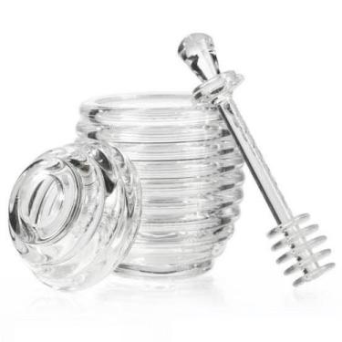 Imagem de Meleira Com Tampa E Pegador Pote Porta Mel Acrílico - Genérica