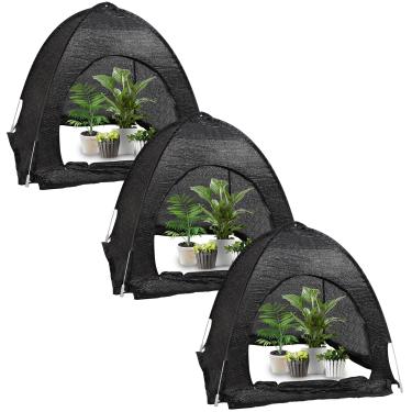 Imagem de winemana 3 Peças De Tenda Sombra Para Plantas Jardim 70%, 33,5" X 35,5" 31,5" Resistente A Uv, Rede Proteção Solar Retrátil, Cobertura Protetora Plantas, Vegetais E Frutas Ao Ar Livre, Fácil Instala