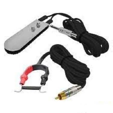 Imagem de Pedal Slim Inox + Cabo Clipcord Kit Tattoo Tatuagem - New Fontes
