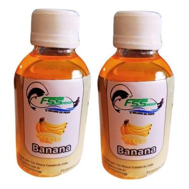 Imagem de 2 Essência Atrativo Massa Para Pesca Banana Isca Pesca 100ml - Fsspesc