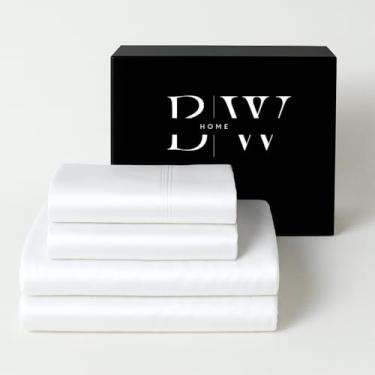 Imagem de Briarwood Home Conjunto de lençóis de cetim 100% algodão orgânico – macio e suave, respirável, refrescante e absorvente de umidade – Lençóis de cama com bolso profundo – Conforto de qualidade de hotel