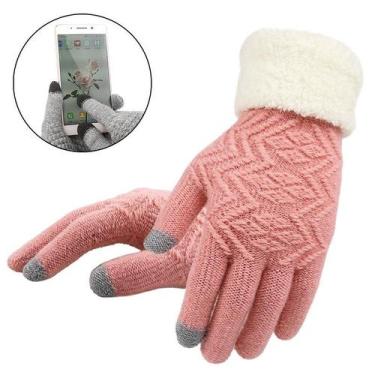 Imagem de Luvas Inverno Touch Screen Toque Celular Frio Vento Feminina - Modas F