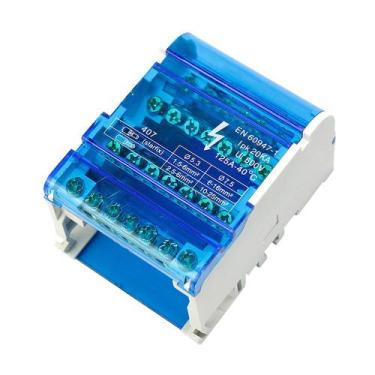 Imagem de Bloco de Distribuição Modular 4 Barramentos de 7 Furos 125a para Trilh